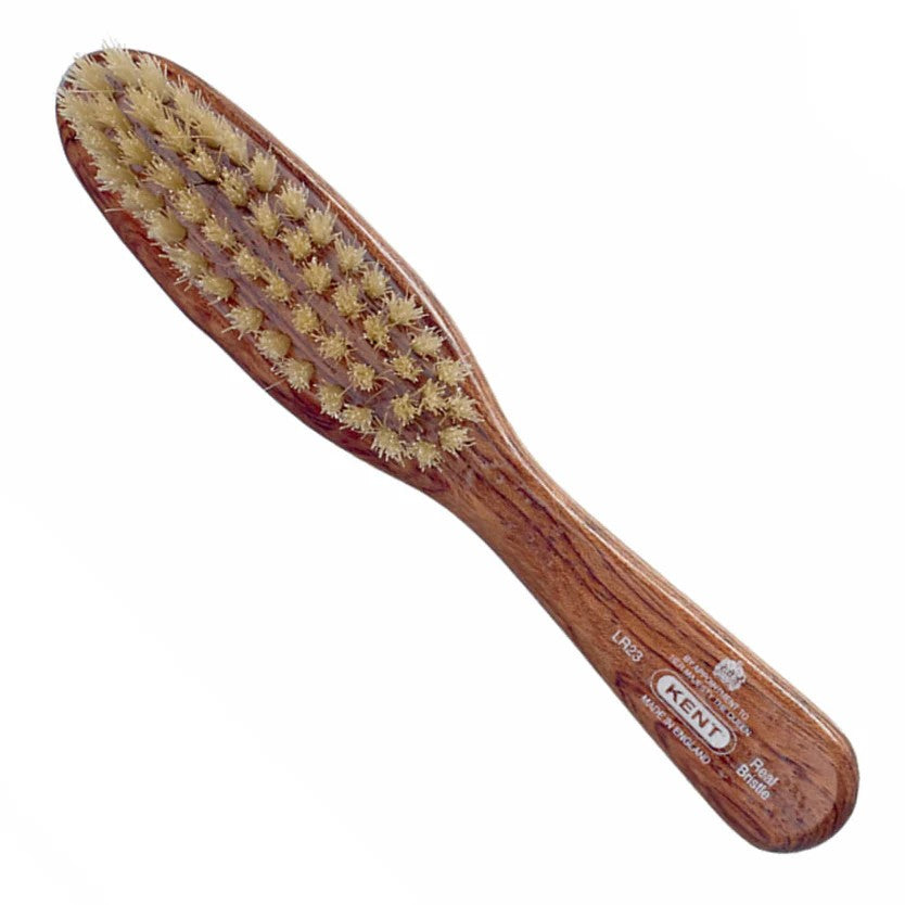 LR23 - Dark Wood Pure White Bristle Narrow Brush