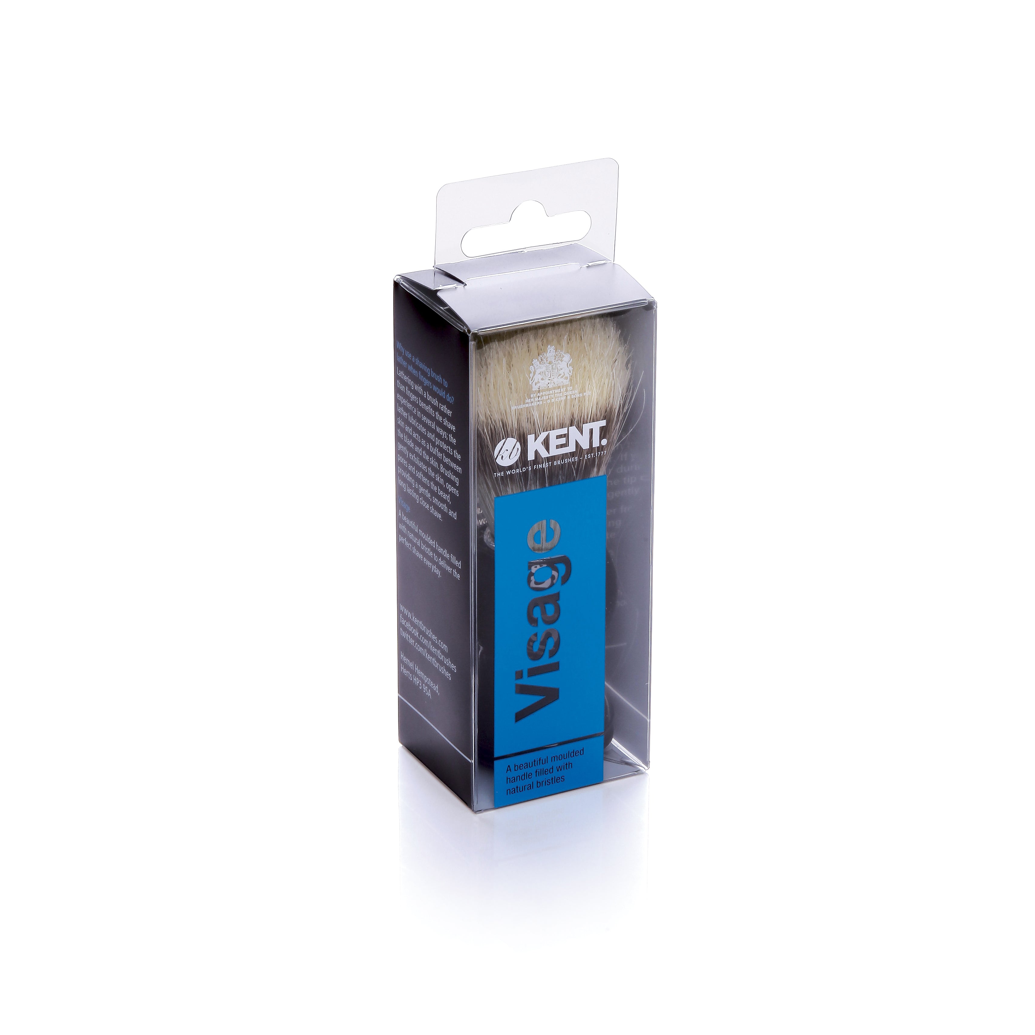 Black Socket, White Bristle Shaving Brush