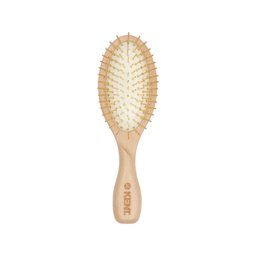 Gold Plated Pin Rubber Cushion Hairbrush