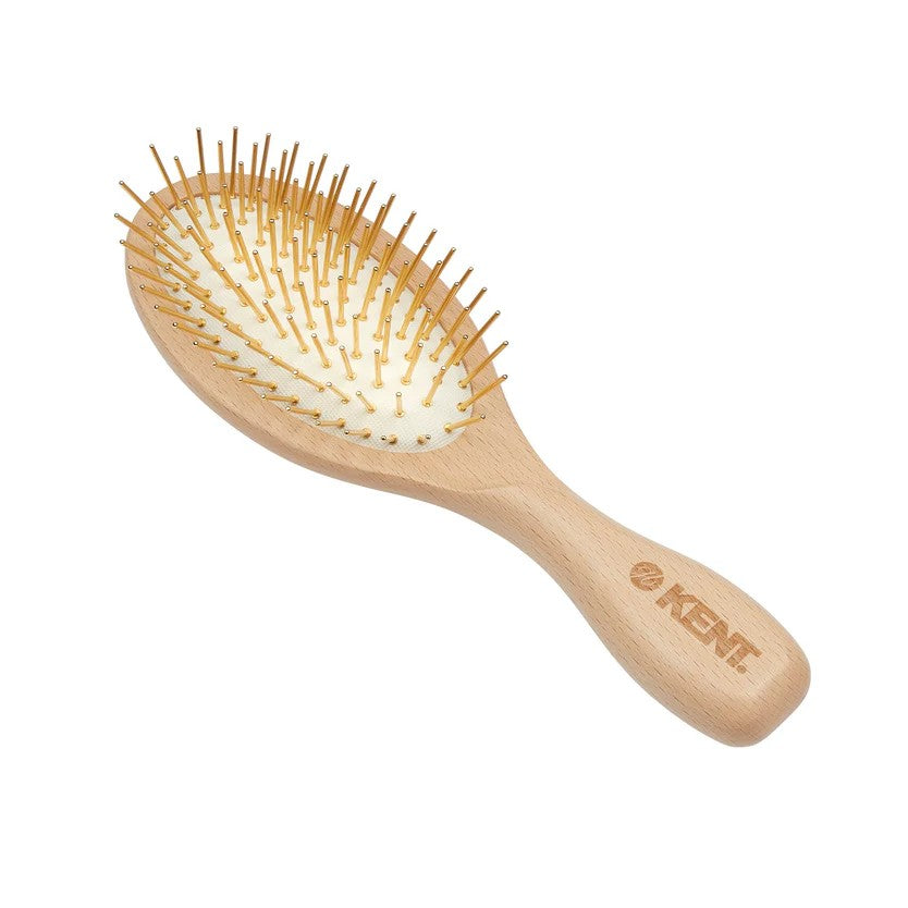 Gold Plated Pin Rubber Cushion Hairbrush