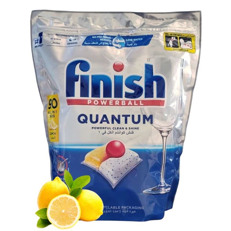 Quantum All In One Dishwasher 90 Tablets - Lemon