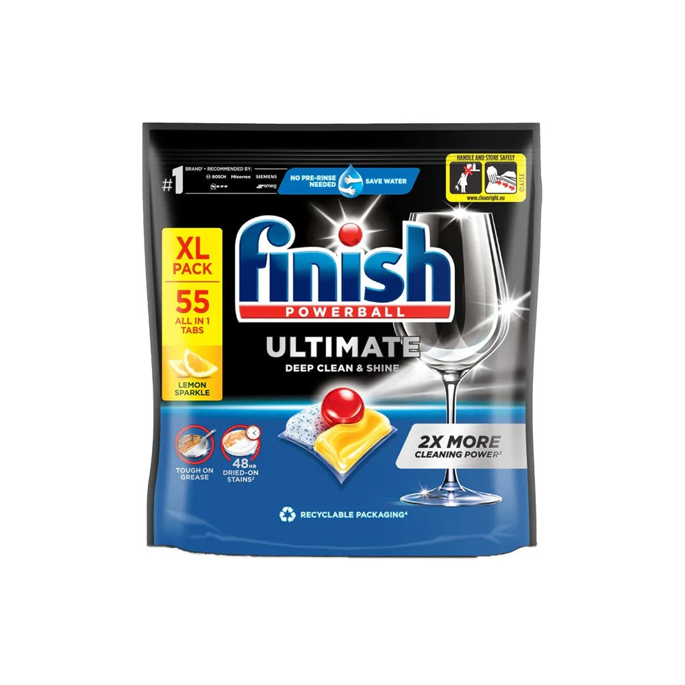 Finish Dishwasher Tabs Ultimate Lemon - 55 Tablets